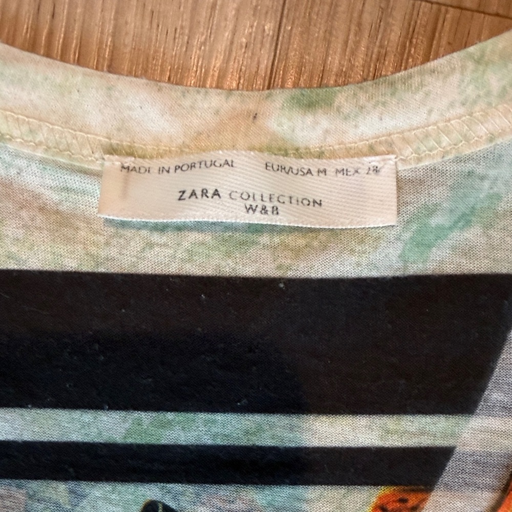 Zara Mint Tank Top with Multicolor Butterfly & Ladybug Motifs - Picture 2 of 6